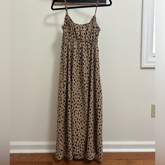Lush Cheetah Midi Dress with front tie and cut out at top in front Medium - Picture 7 of 8